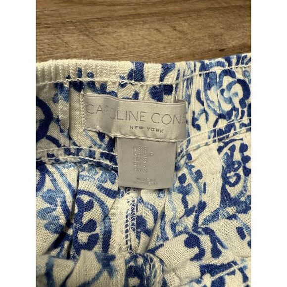 Caroline Constas Set Button Shirt & Slit Leg Pants Blue Floral Size Small - Picture 5 of 11